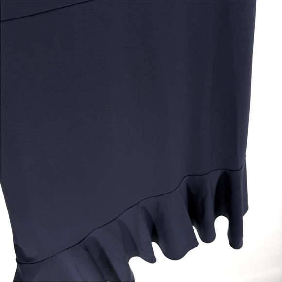 J Crew 365 Sheath Dress Womens Size 14 Navy Blue V-Neck Stretch Ponte Knit - Picture 3 of 10